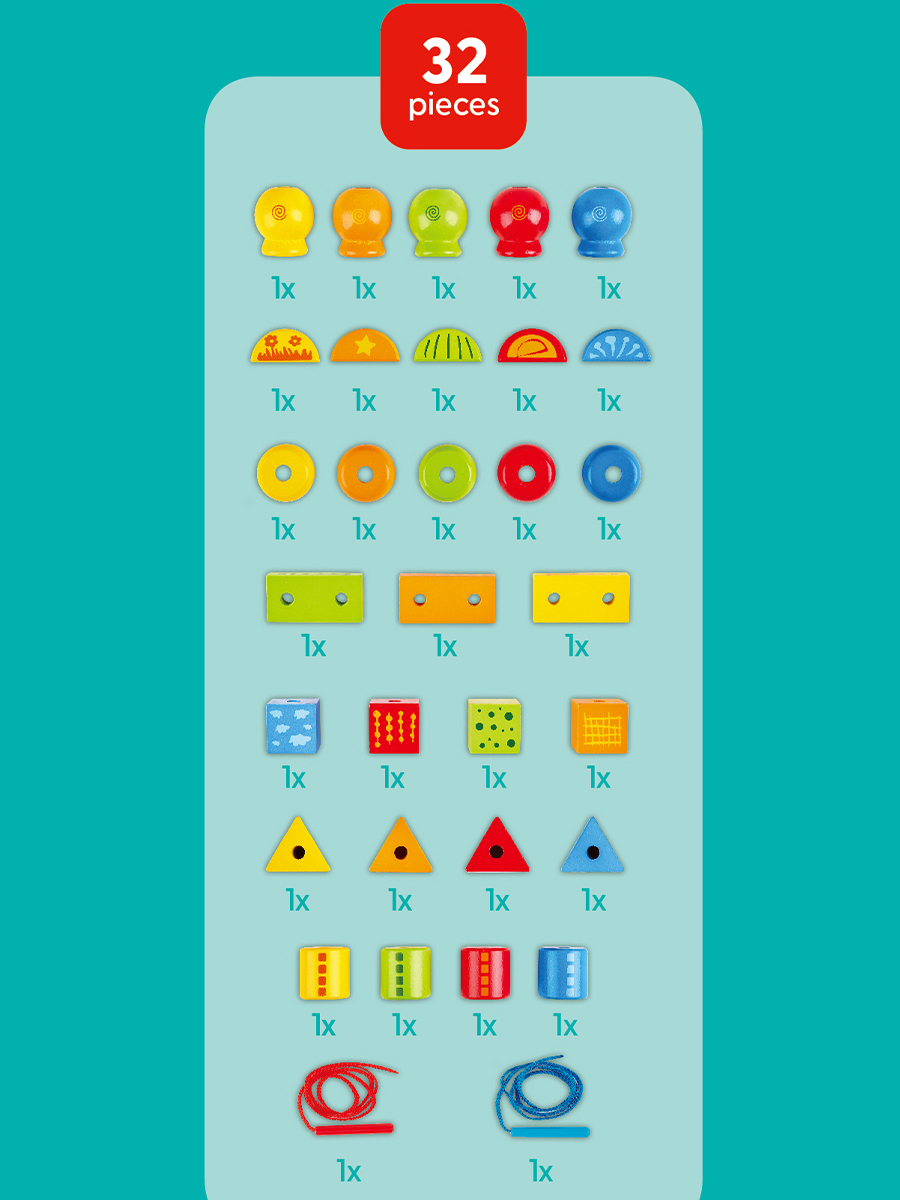 Игрушка Hape шнуровка Бусы шнуровка - фото 15