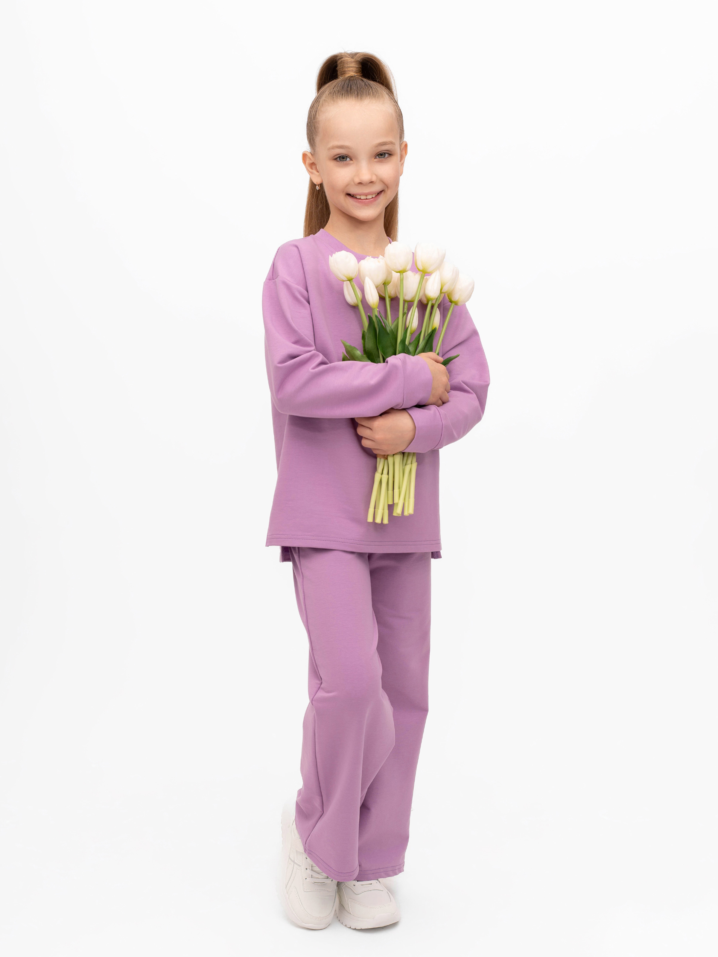 Свитшот и брюки Утенок 7065 сирень - фото 12