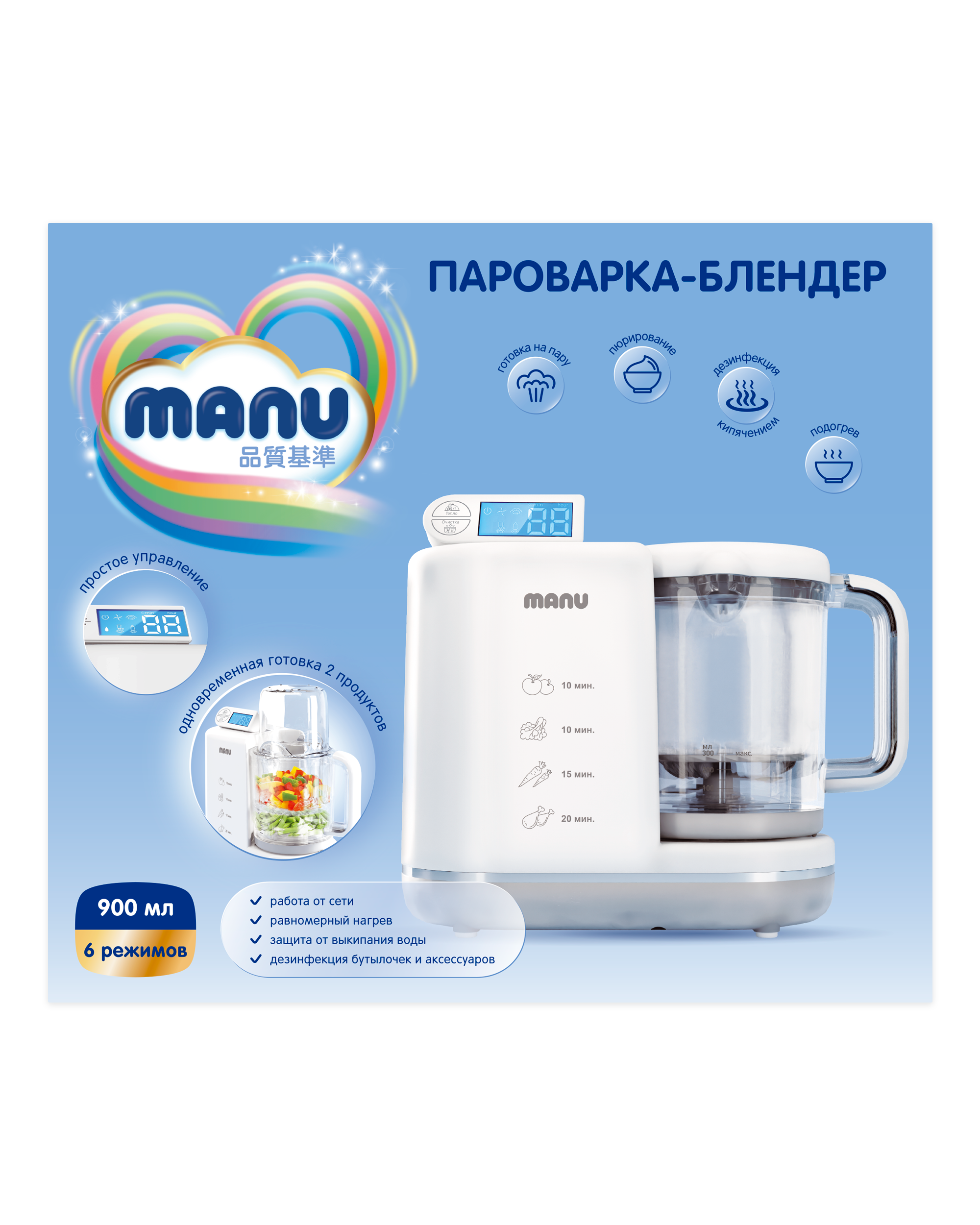 Пароварка-блендер Manu - фото 7