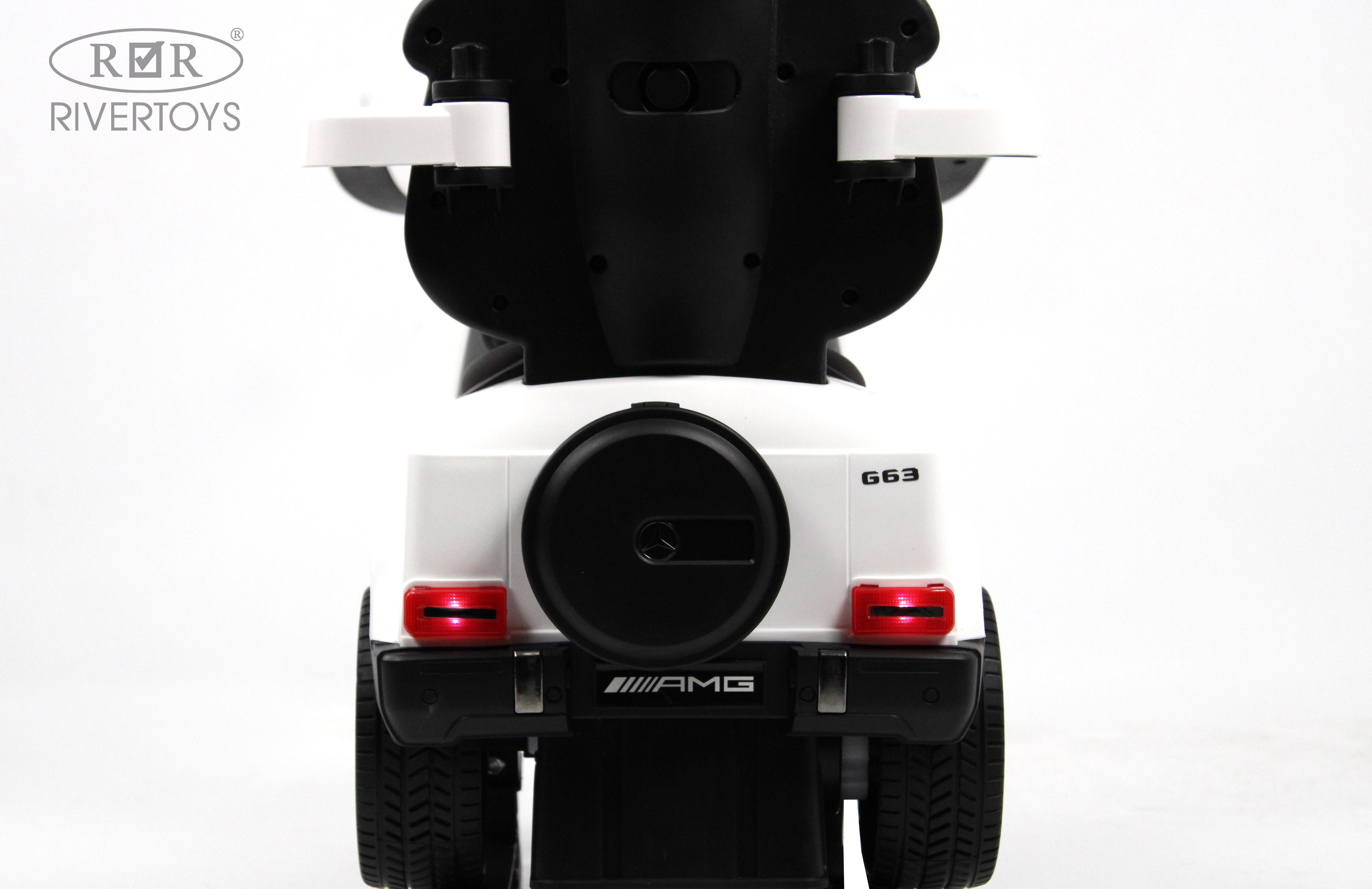 Каталка RIVERTOYS Mercedes-BenzG63 White Diamond белый - фото 21
