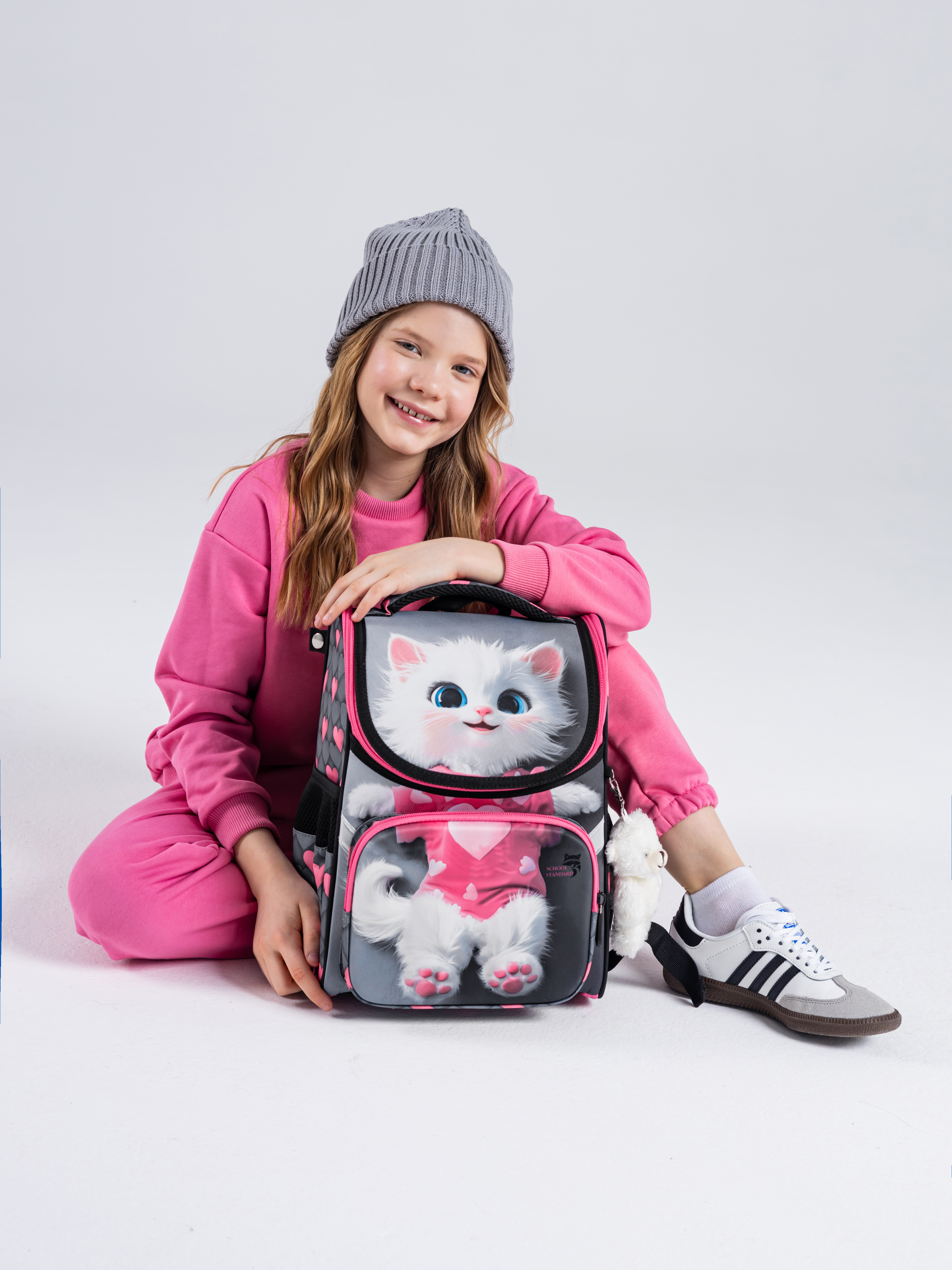 Ранец School Standard для девочки школы 4 в 1+ мишка - фото 4