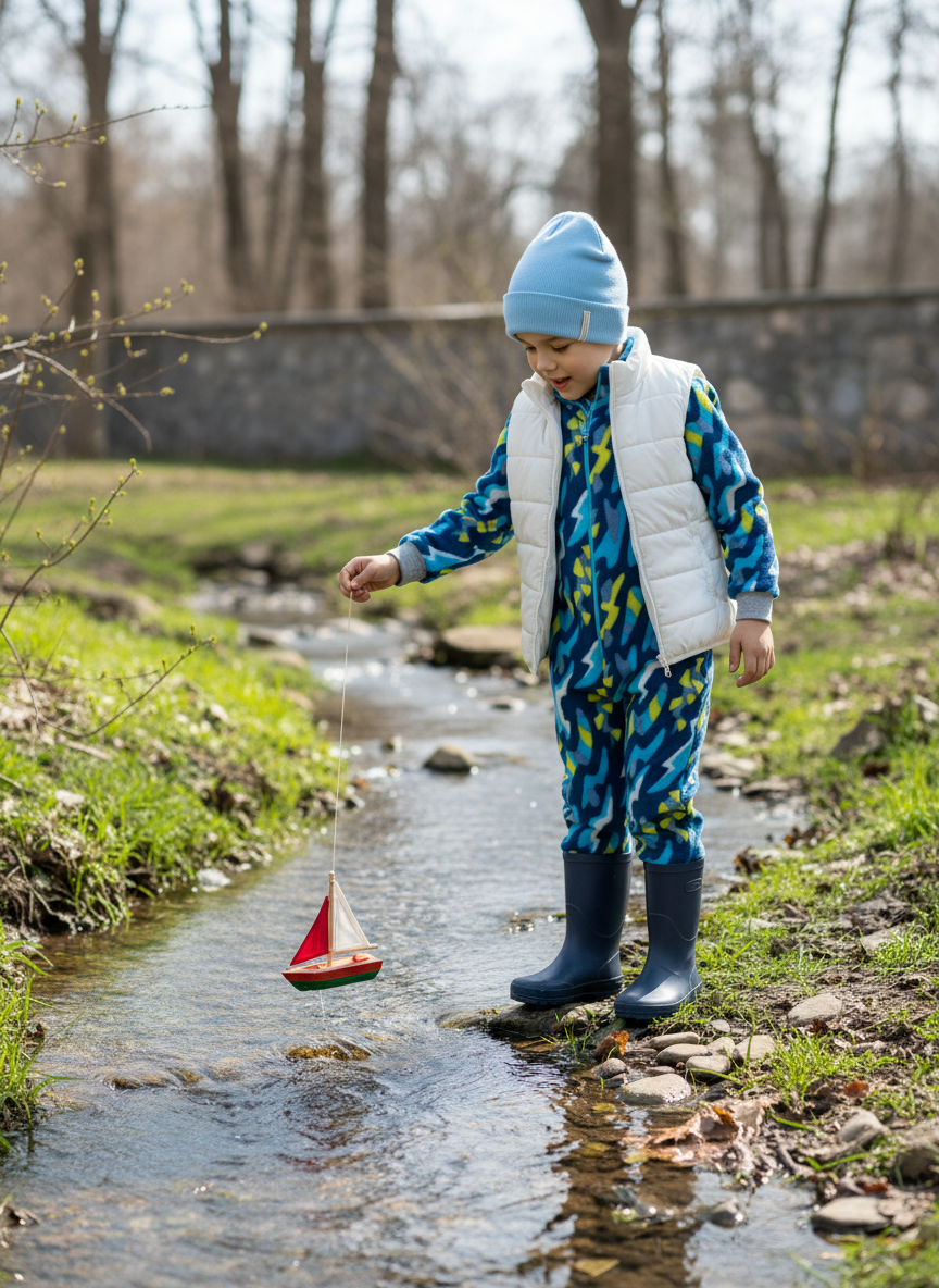 Комбинезон Утенок 279(ш) синий абстракция - фото 6