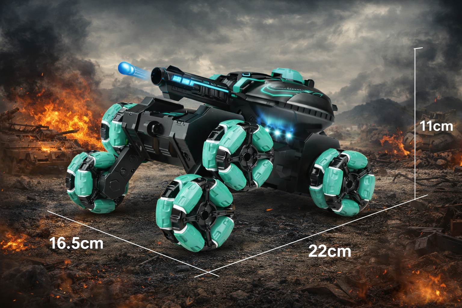 Танк РУ BalaToys 6 колёс - фото 6