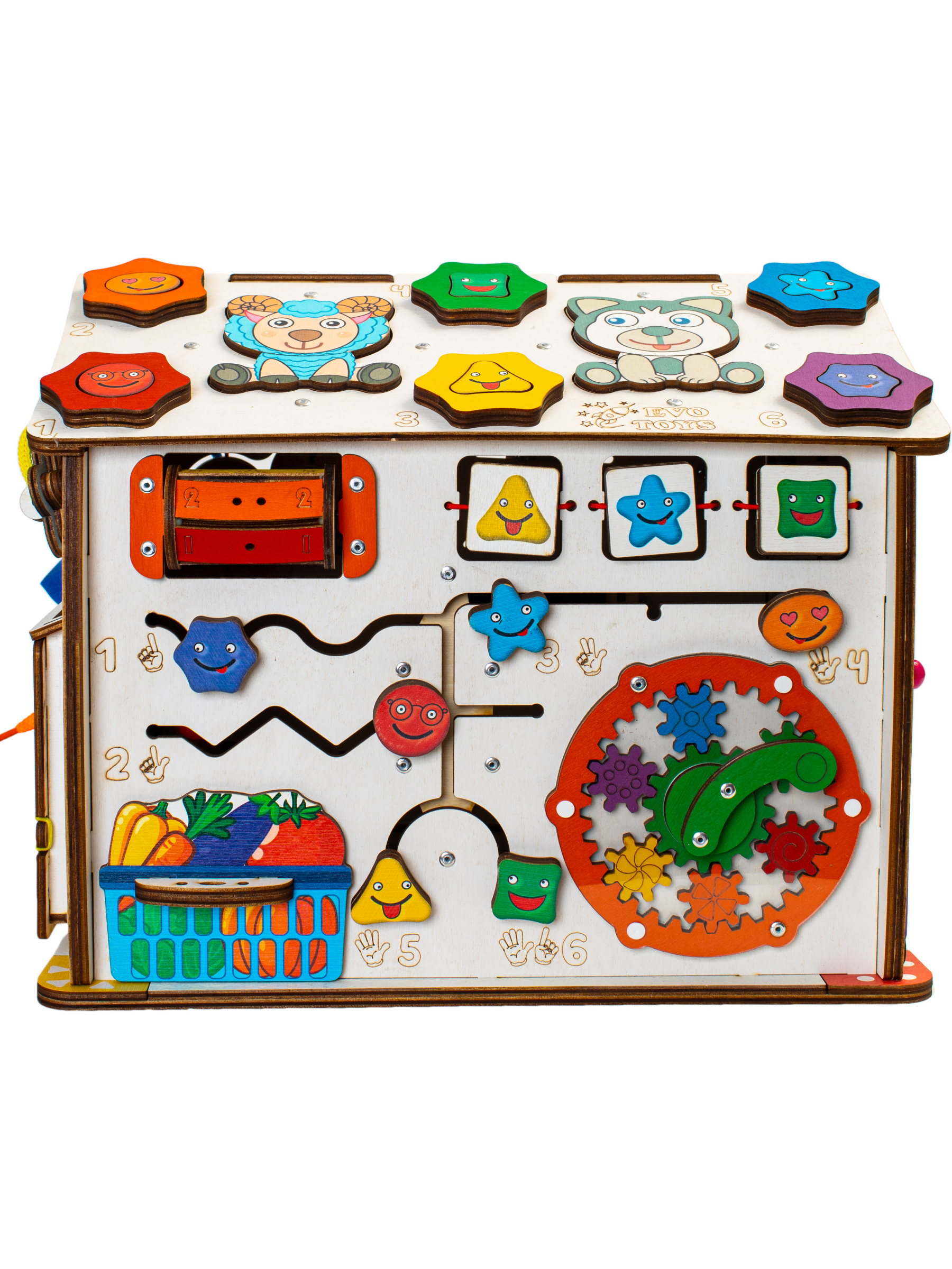 Игрушка Evotoys бизиборд Смайлики - фото 21