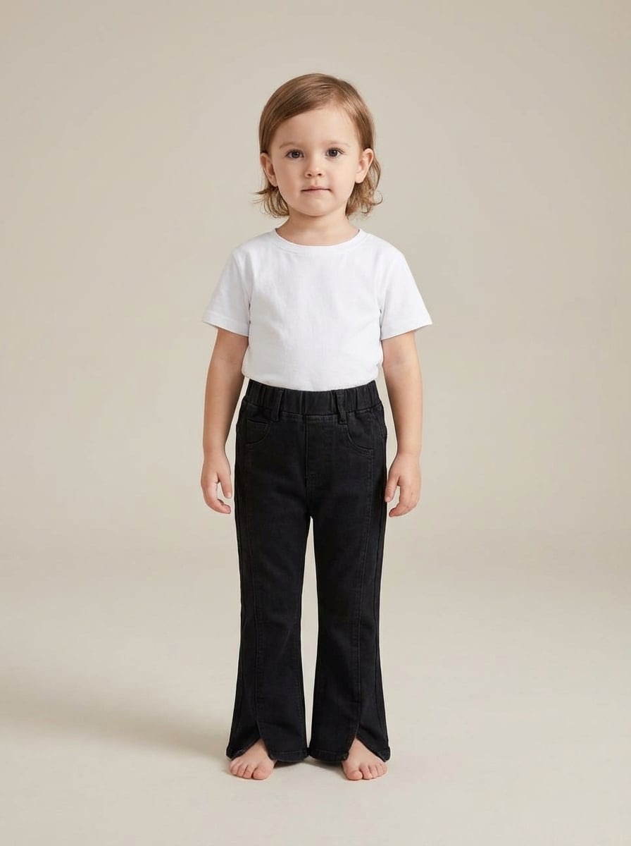 Изображение товара Джинсы для девочек MODERNFECI 128 высокая посадка из денима комфортные и стильные