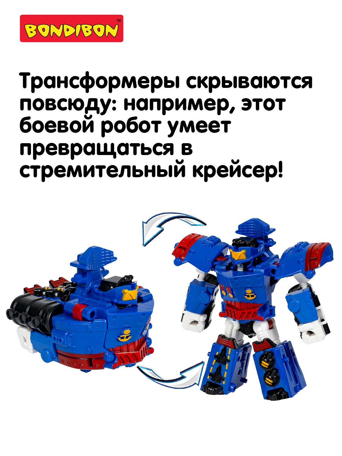 Фигурка Bondibon трансформер Робот Корабль 2в1 - фото 10