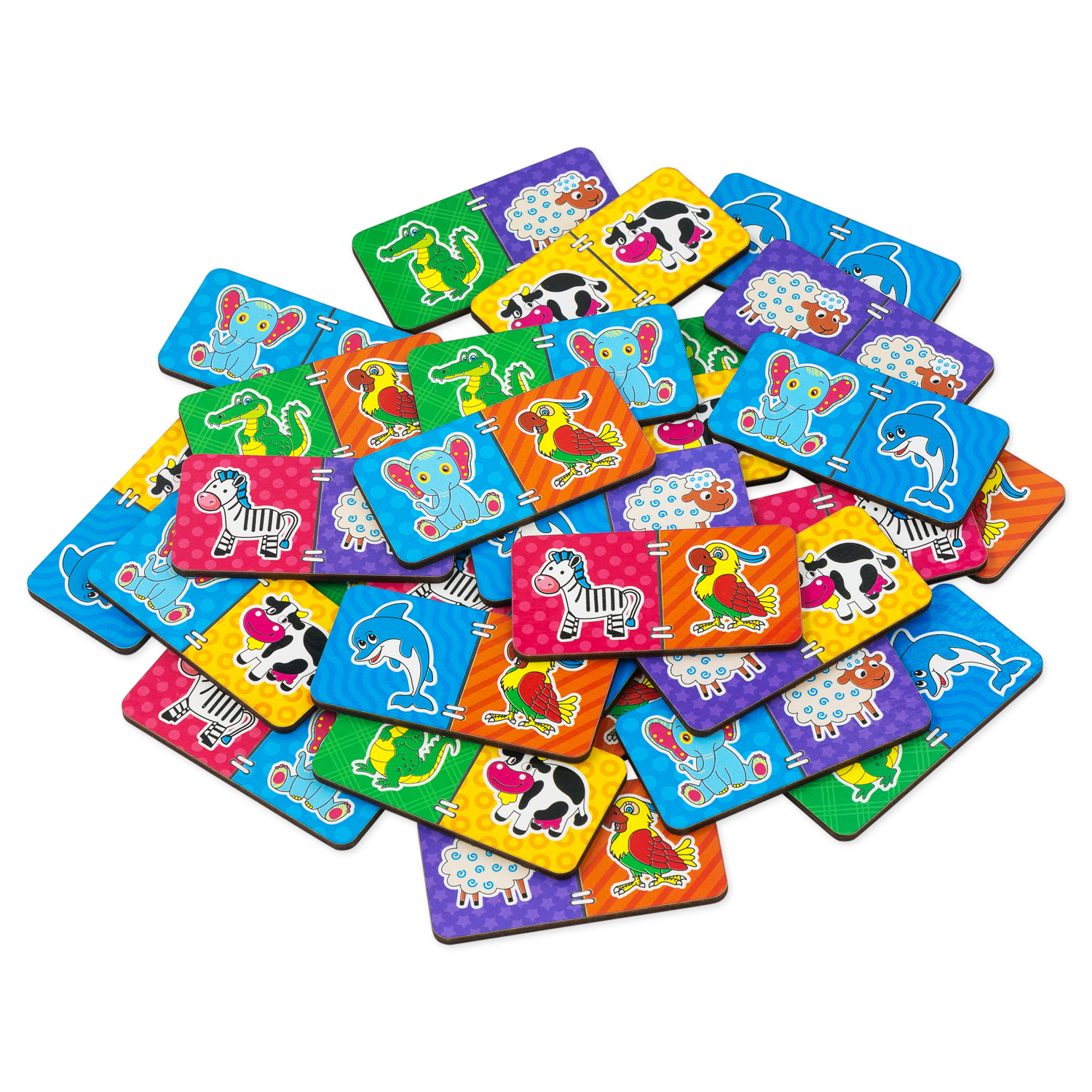 Настольная игра Alatoys домино ЖИВОТНЫЕ 25 фишек - фото 9