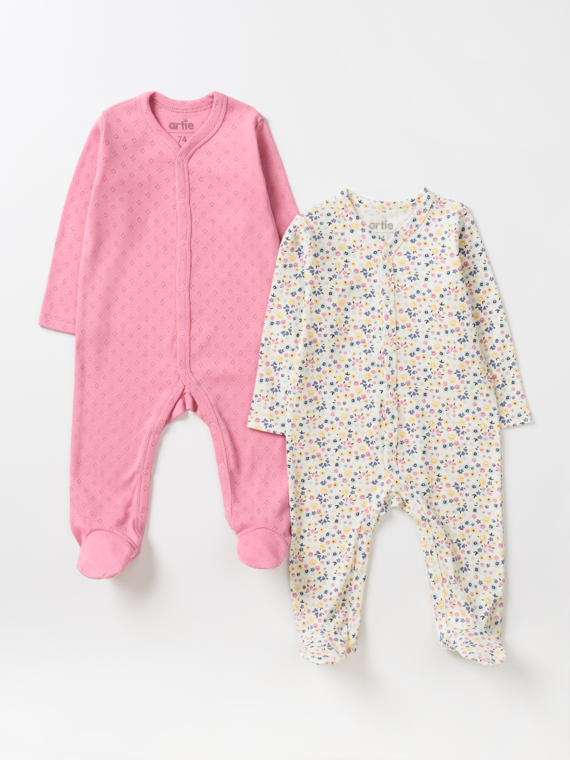 Комбинезон 2 шт artie S25B15K2-1502D/Молочный-сиреневый - фото 1