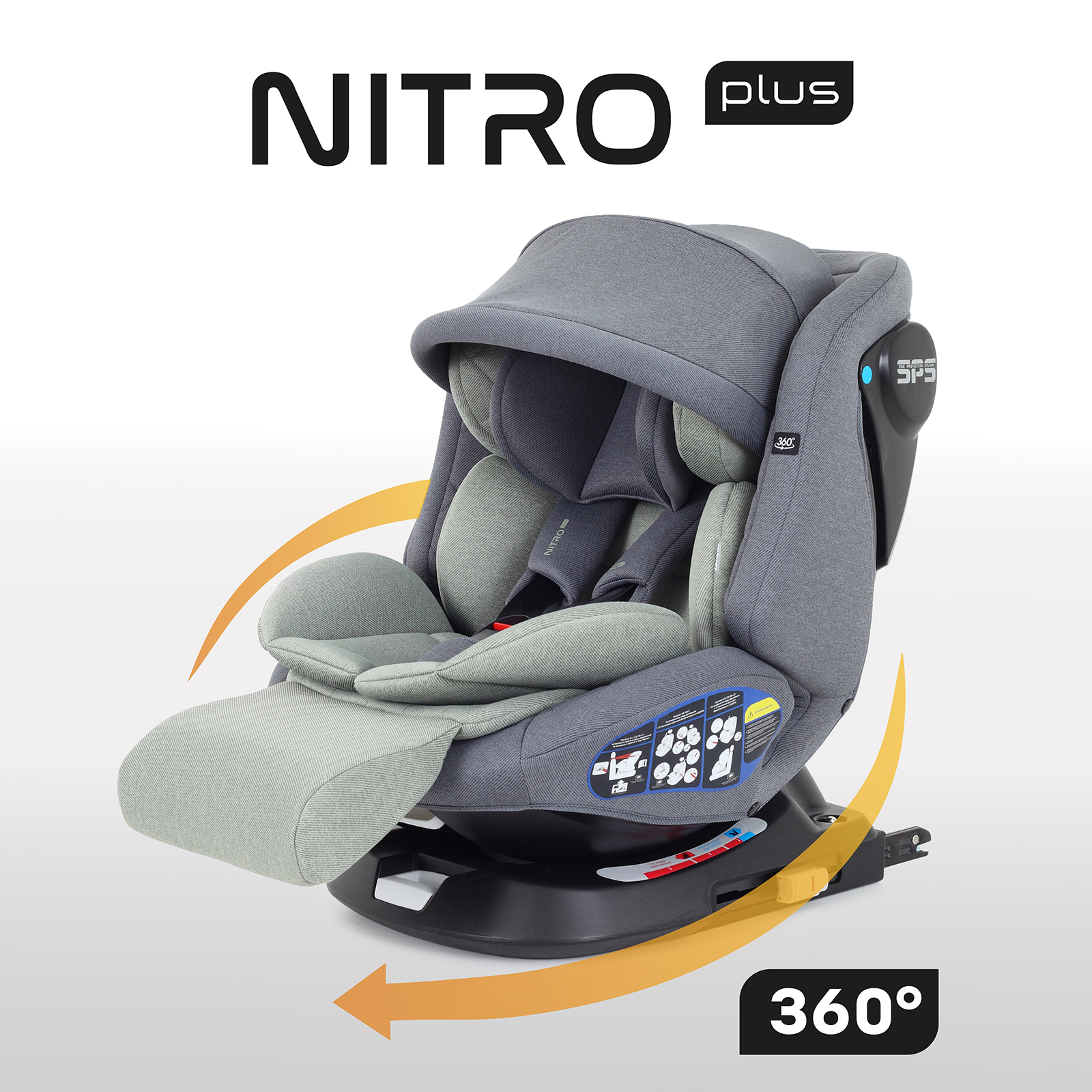 Автокресло Rant Nitro Plus isofix Isofix 0+/1/2/3 (0-36 кг) зеленый - фото 1