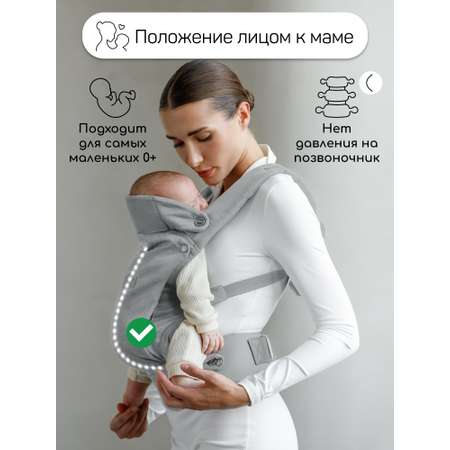 Эргорюкзак 3в1 Amarobaby Near серый