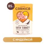Корм для собак Carnica 85г с индейкой и овощами кусочки в соусе консервированный