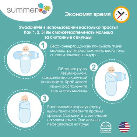 Конверт пеленальный (кокон) Summer Infant Swaddleme
