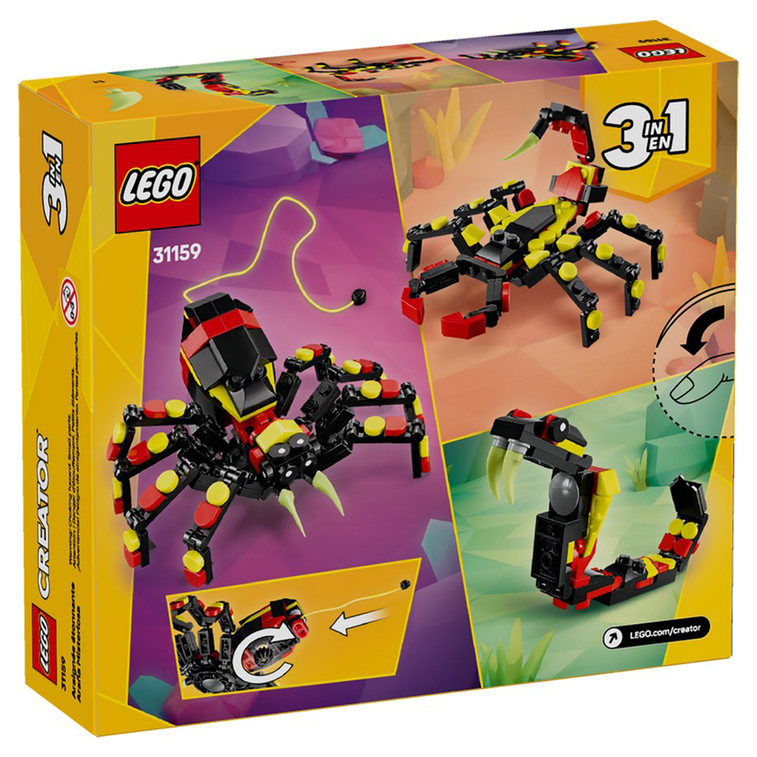 Конструктор LEGO Creator Дикие животные Паук 153 дет. - фото 10