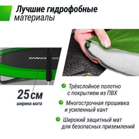 Батут каркасный Simple 6 ft UNIX line Green с внешней защитной сеткой общий диаметр 183 см до 100 кг