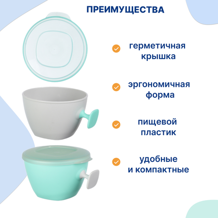 Набор посуды Uviton тарелочка детская 2 шт. в ассортименте