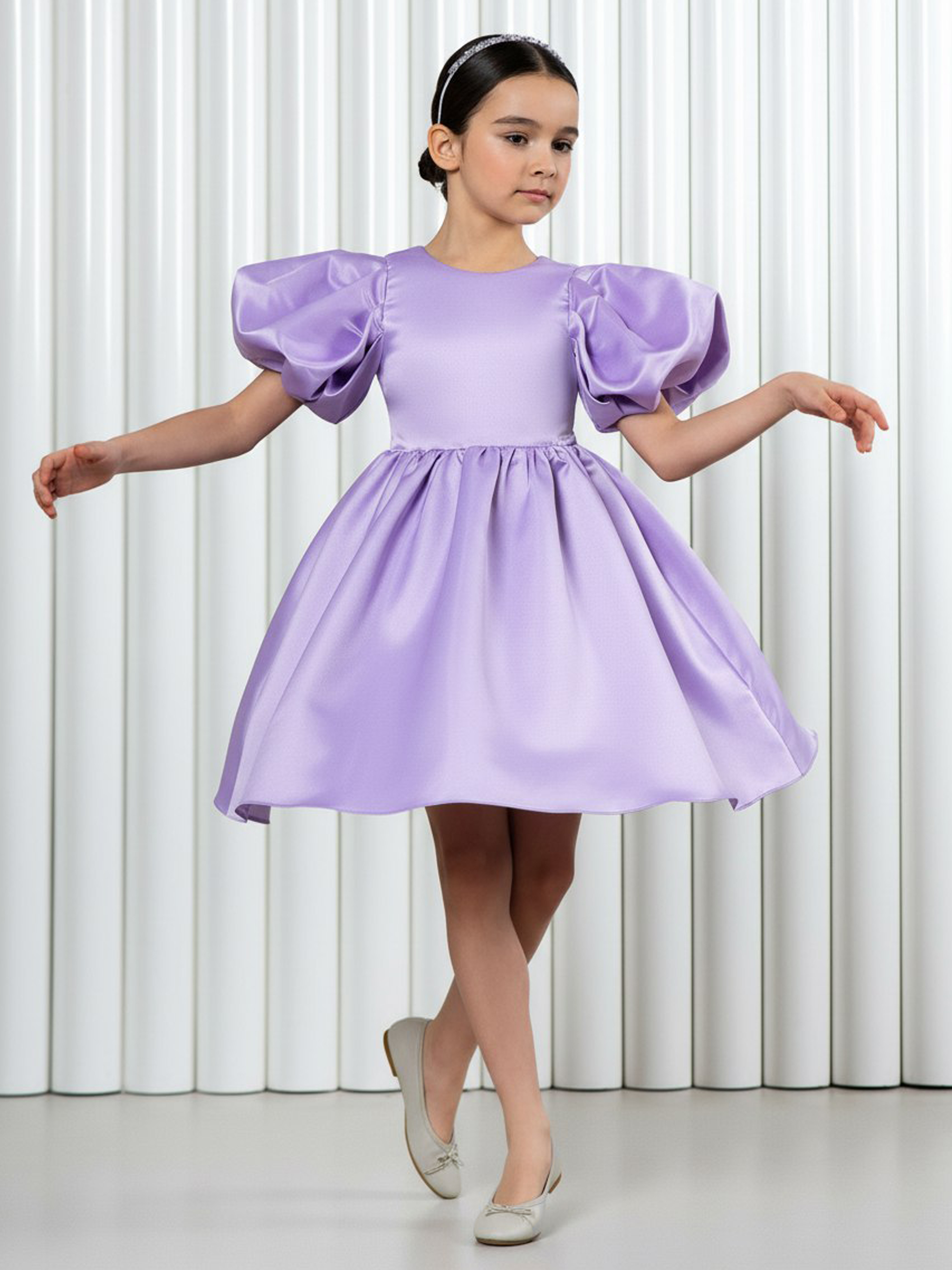 Платье LisaWeta D-143 лиловый - фото 7