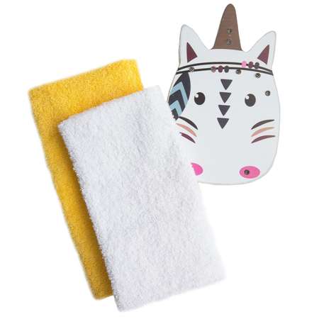 Полотенце-салфетка для кормления Amarobaby Soft Care 2шт Белый-Жёлтый