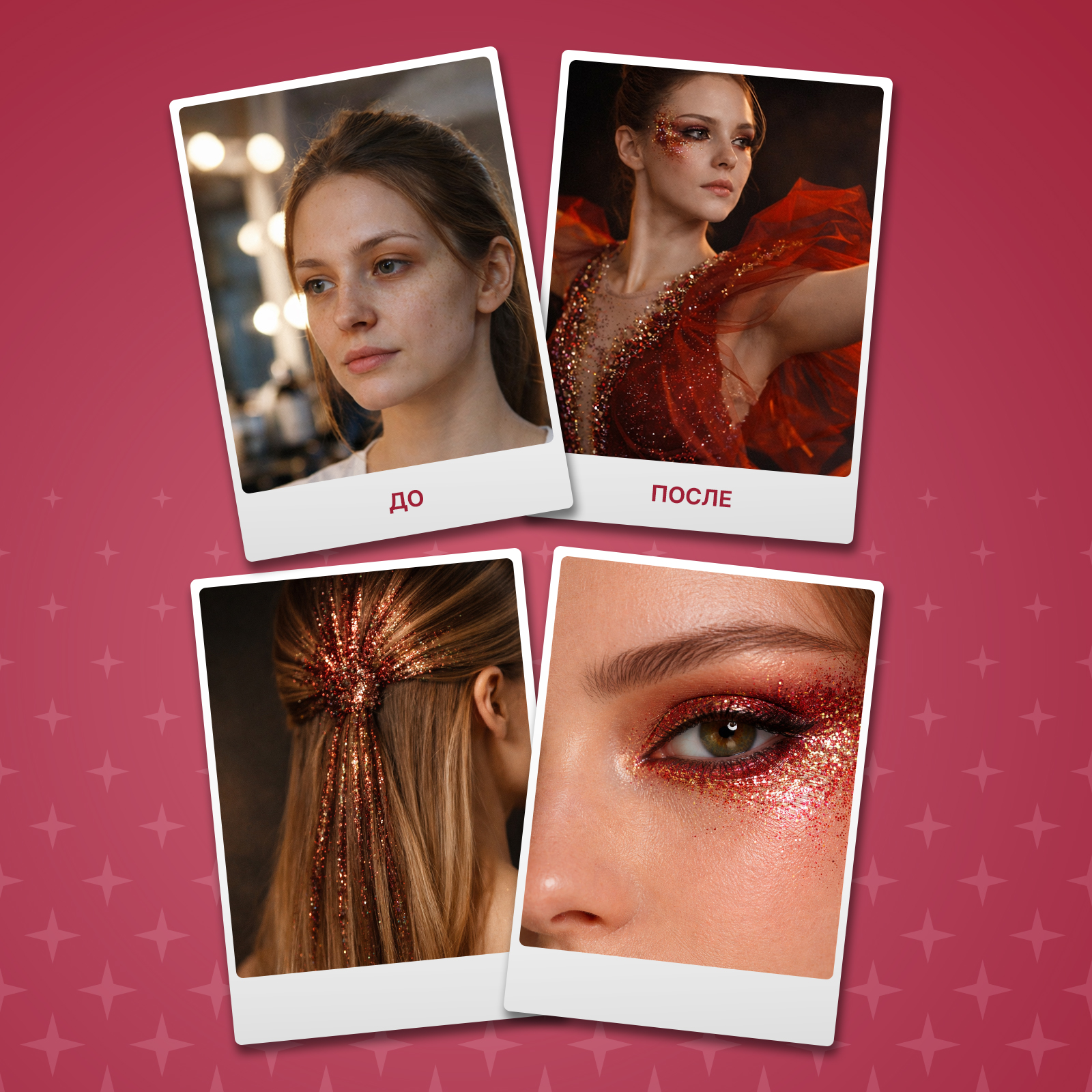 Глиттер шиммер для тела ХОББИЛАБ Зачарованный гранат 30 г - фото 5