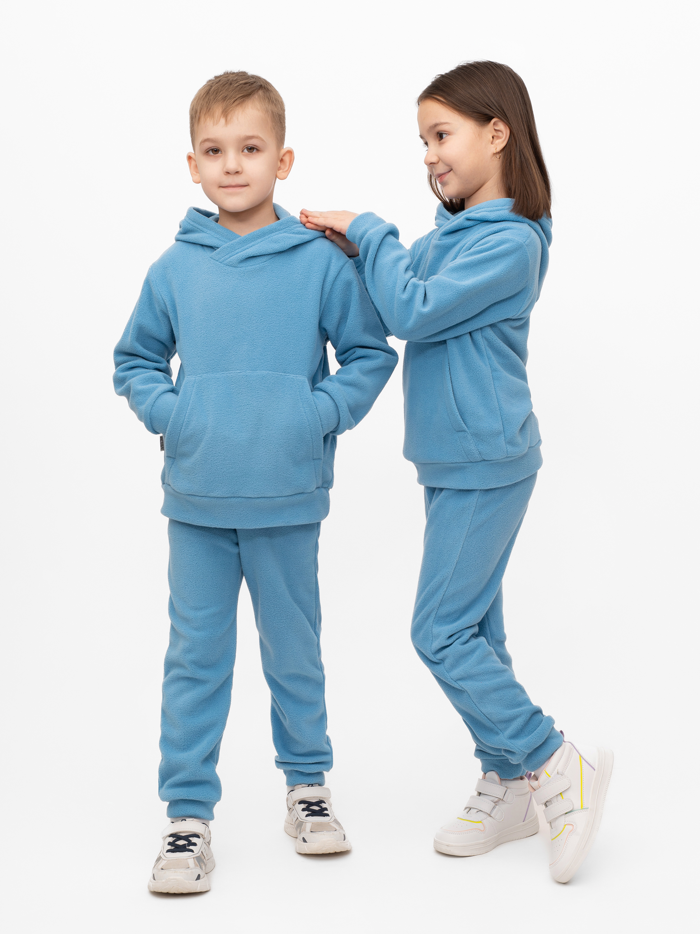 Худи и брюки Утенок 7043г(ш) голубой - фото 22