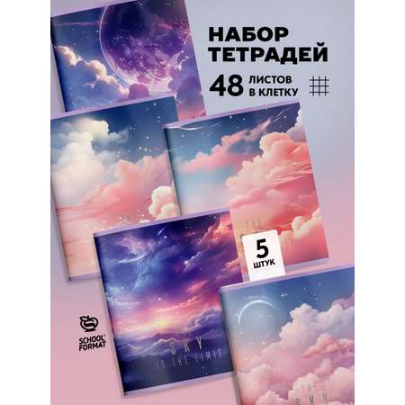 Общая тетрадь SCHOOLFORMAT клетка 48 лист. 5 шт.