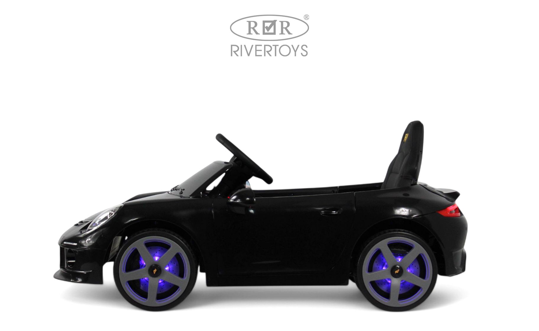 Электромобиль RIVERTOYS A444AA-RUF-BLACK С пультом ДУ - фото 3