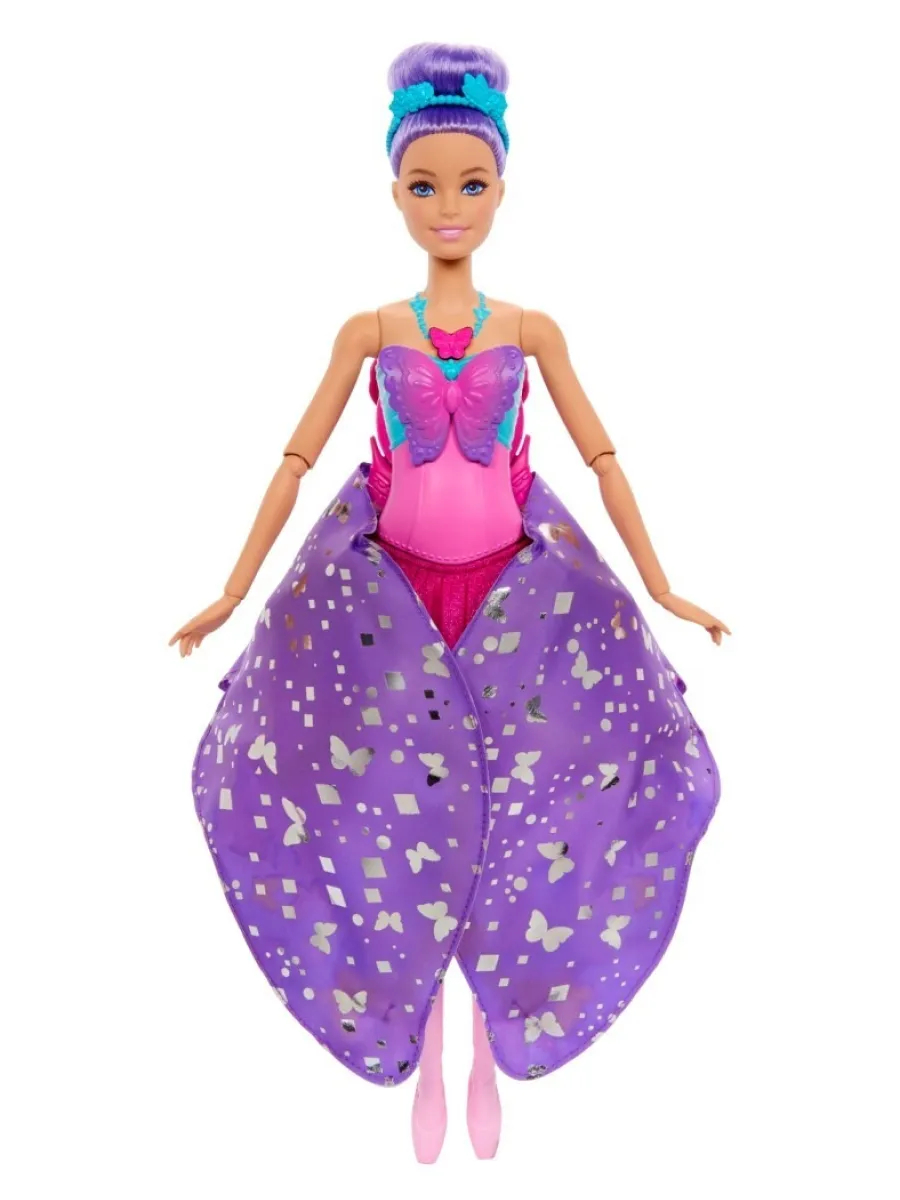 Кукла модельная Barbie с крыльями бабочки высота 29 см HXJ10 - фото 5