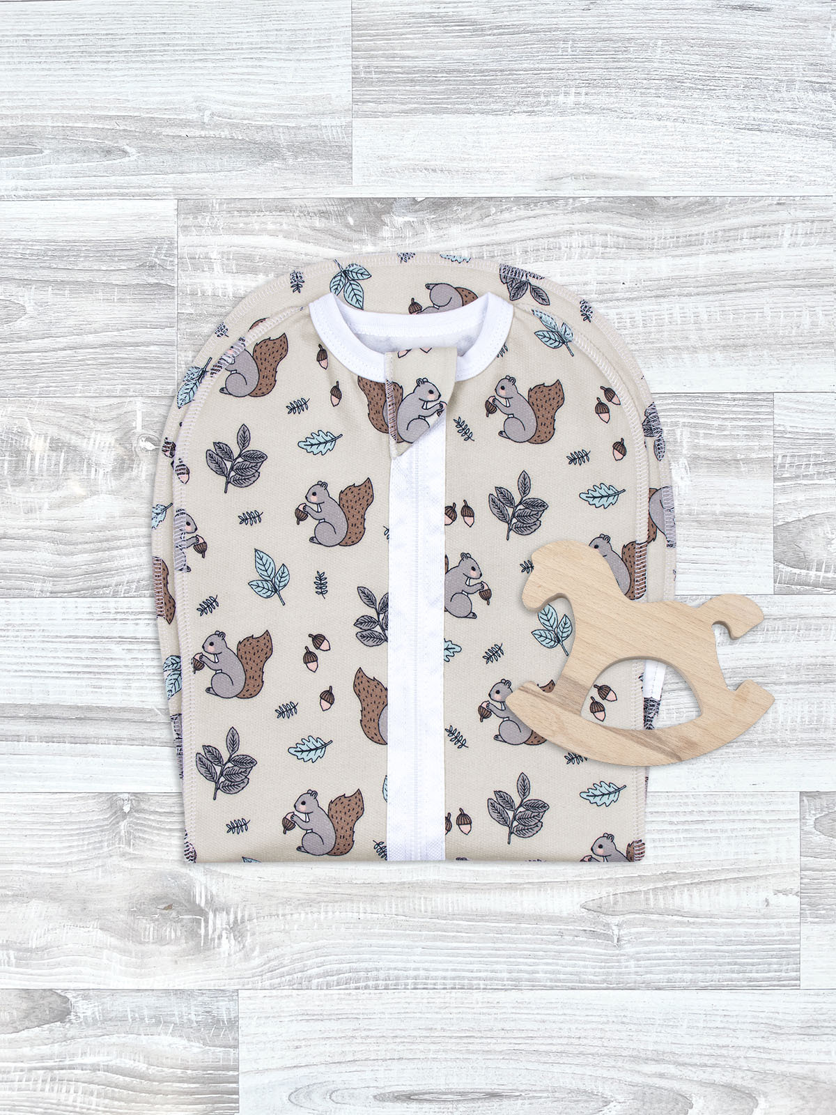 Конверт пеленальный (кокон) Mjolk бежевый - фото 1