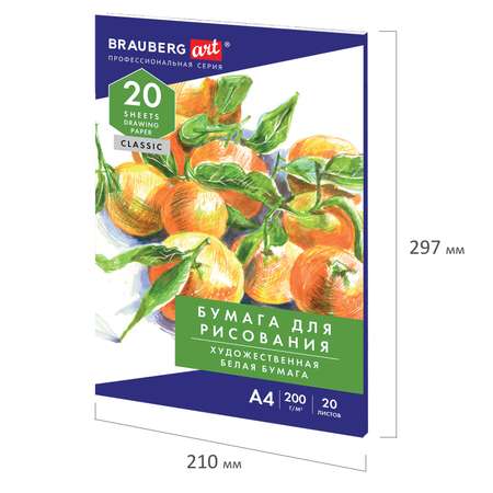Художественная бумага Brauberg 20 лист.