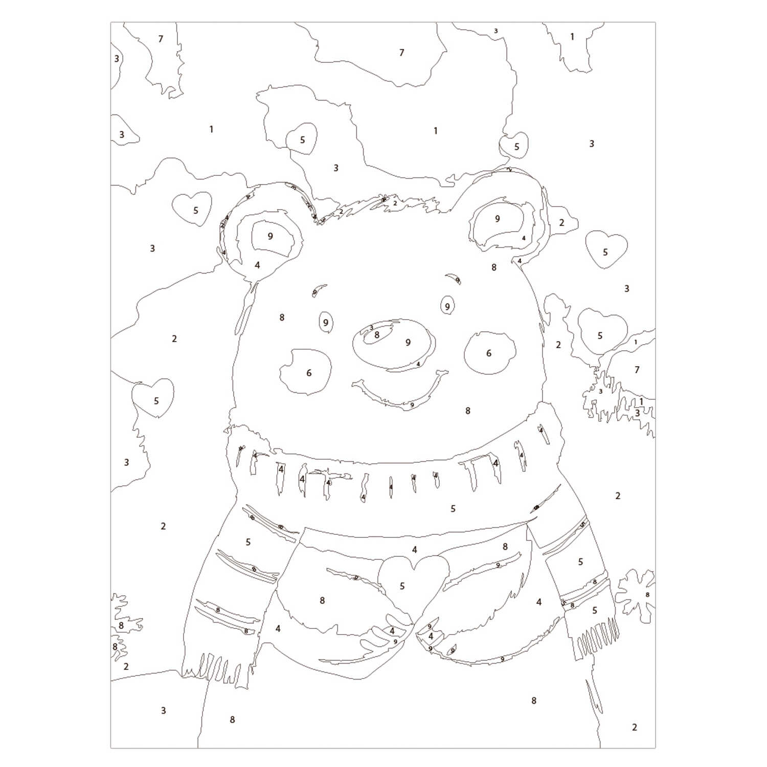 Картина по номерам Феникс + Мишка - фото 2