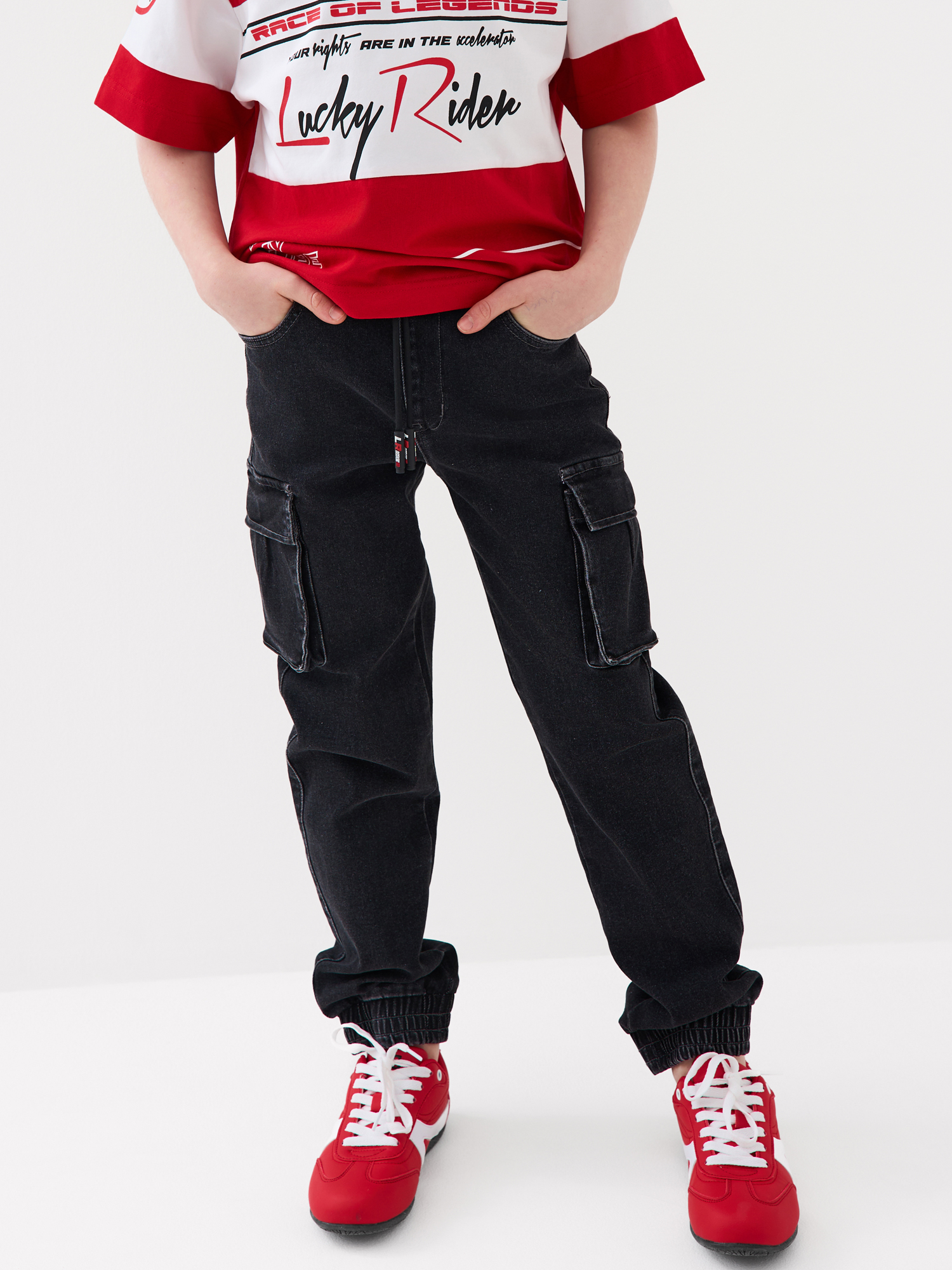 Изображение товара Джинсы PlayToday Джоггеры Loop Denim для мальчика подростка