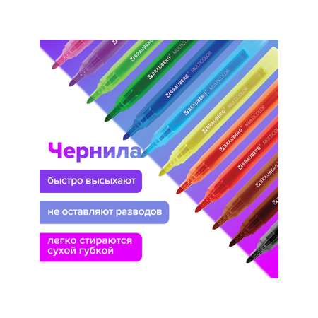 Маркеры Brauberg 12 цв.