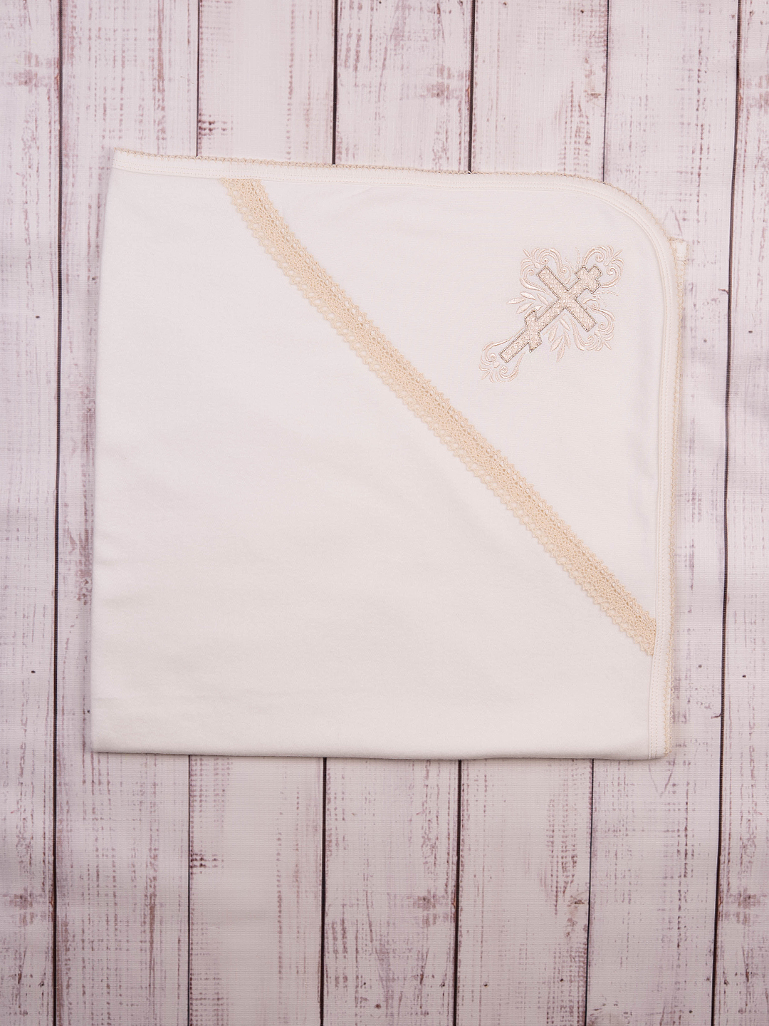 Пелёнка Совенок Дона крестильная трикотаж 80х80 см - фото 3