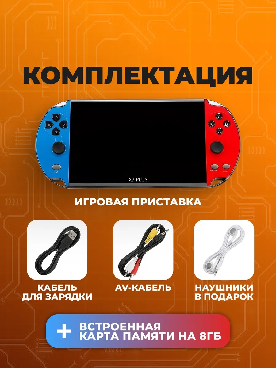 Детская портативная консоль - планшет ТОТОША Игровая приставка Х7 Plus - фото 5