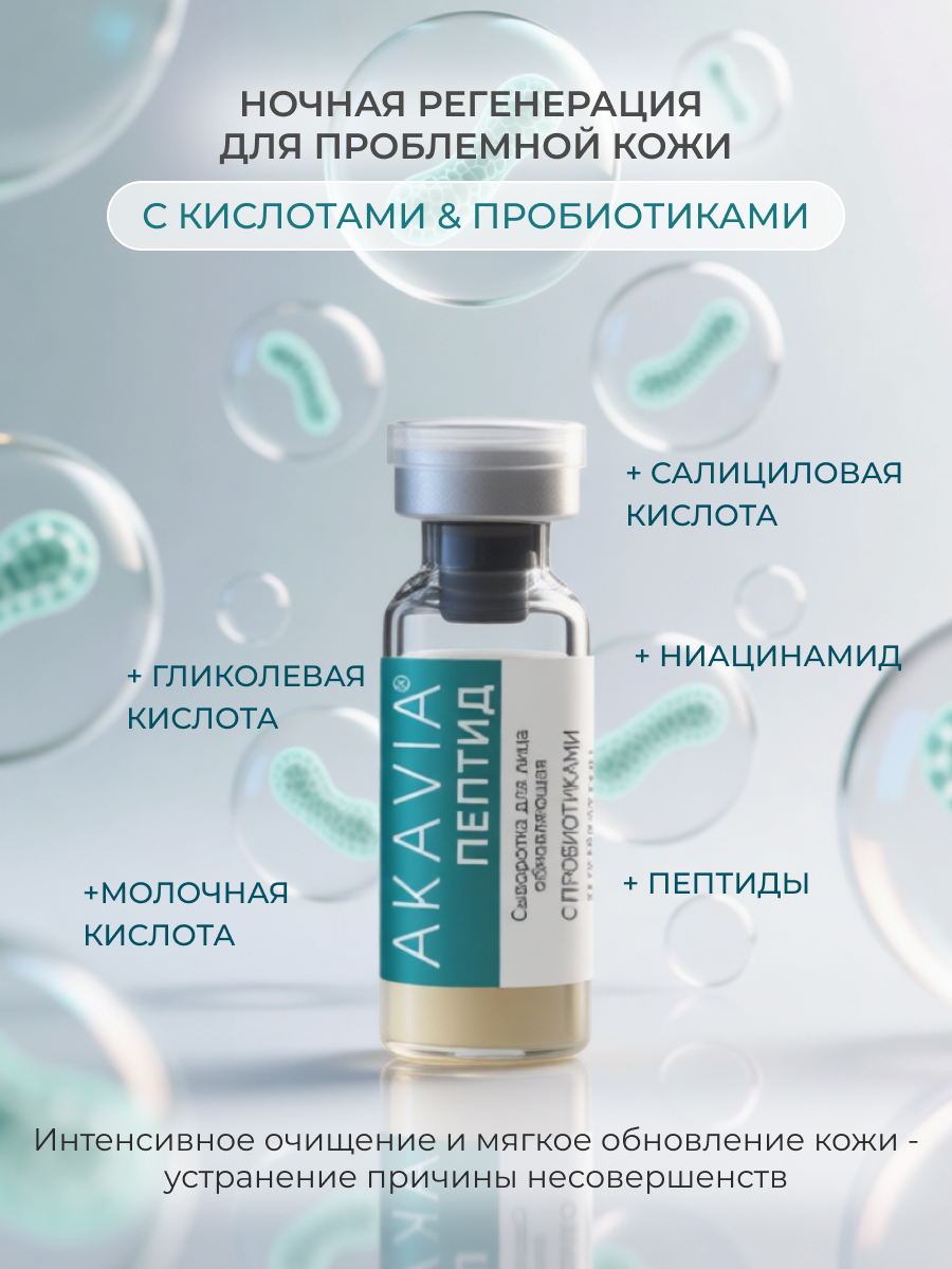 Сыворотка АКАВИЯ Anti-Аcne ночная с кислотами - фото 7