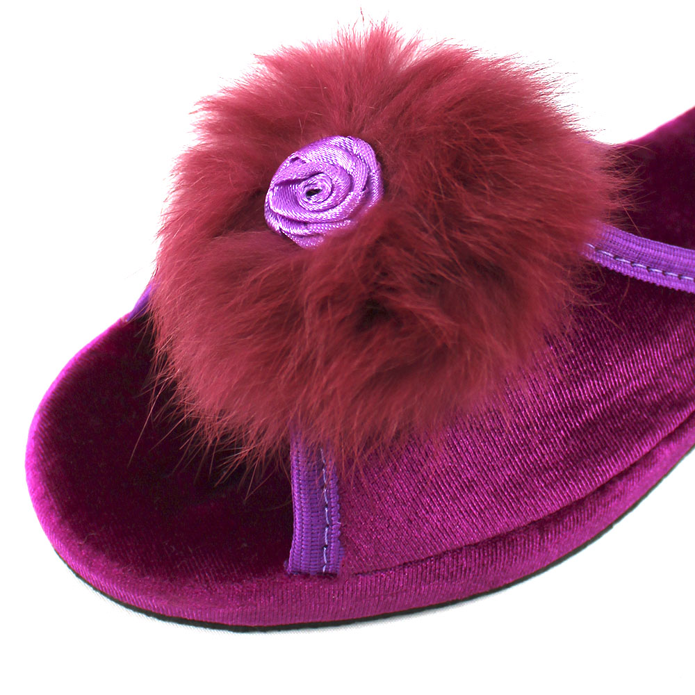 Тапочки Europen 1010/1пушок-СВ EUROPEN Тапочки домашние,фиолетовый - фото 4