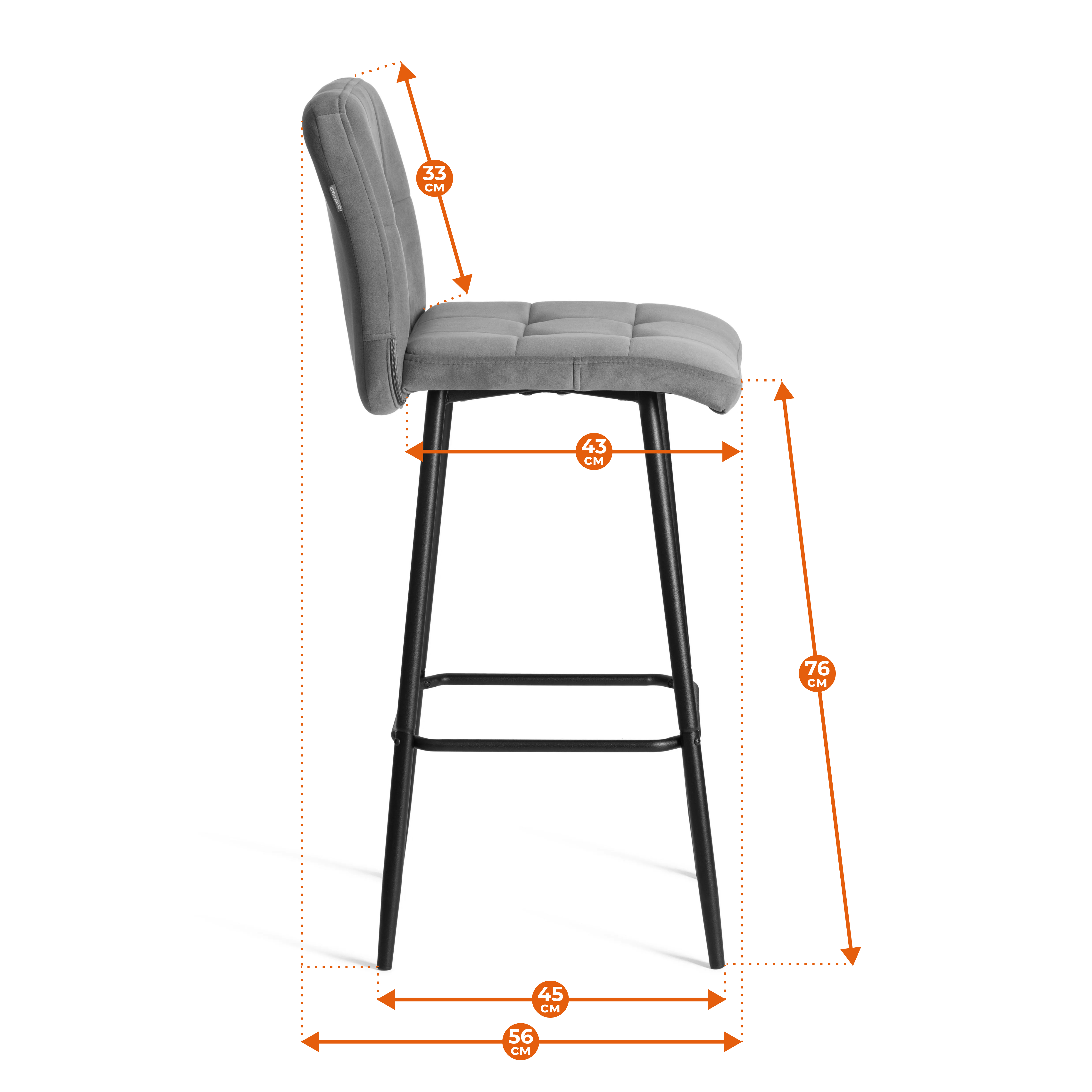 Стул TETCHAIR Medeo велюр бежевый - фото 17
