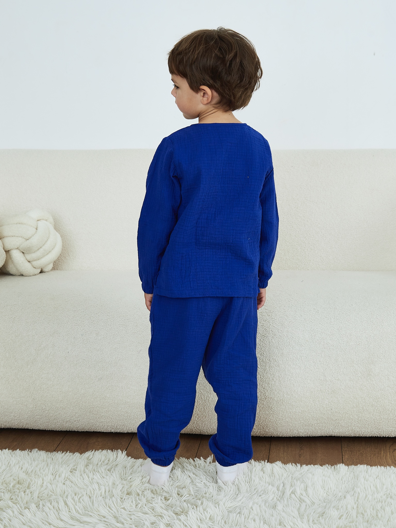 Лонгслив и брюки MOUN Костюм_муслин_индиго - фото 4