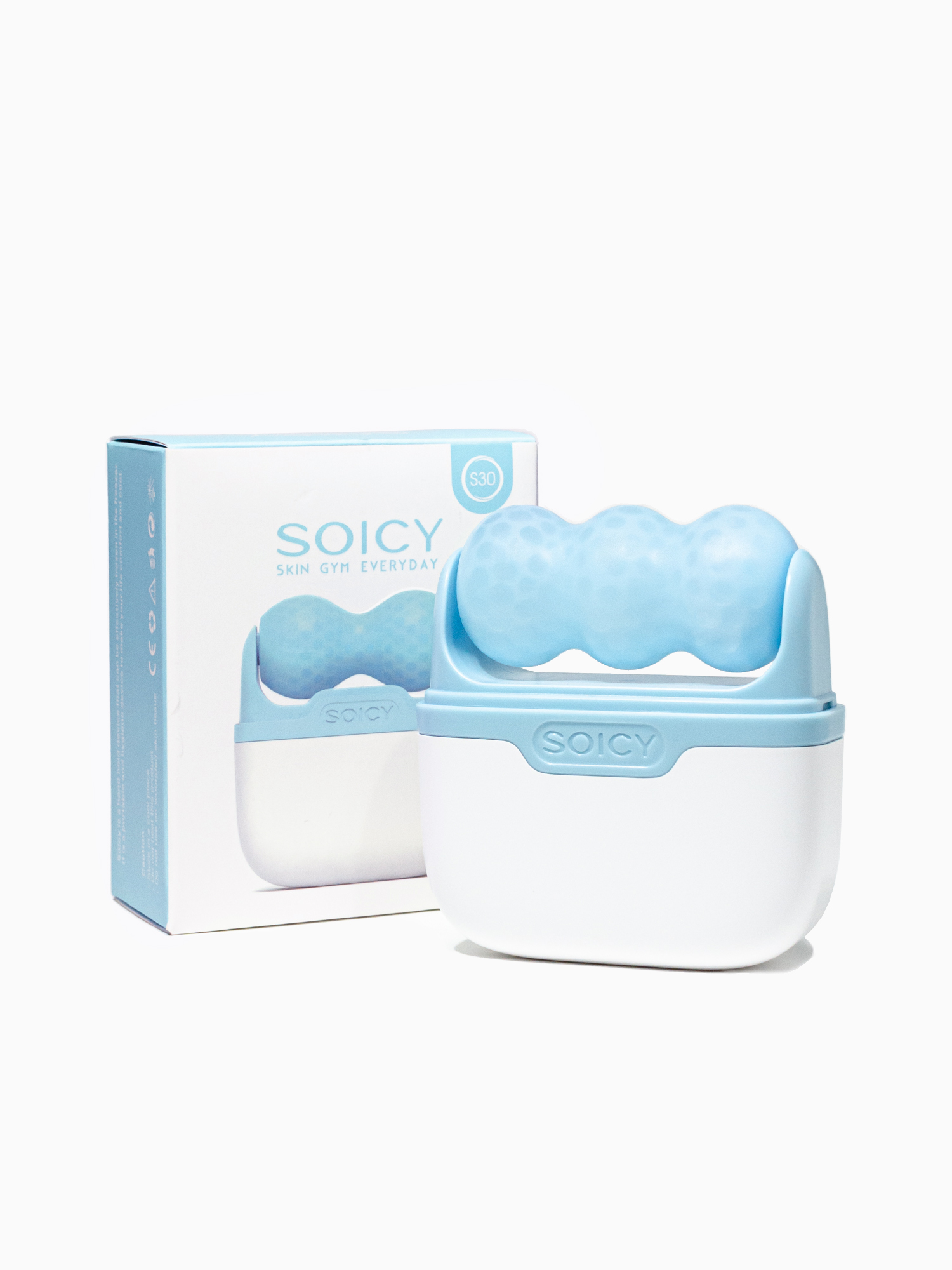 Ролликовый массажер для лица Mezonica Soicy 30 blue - фото 1