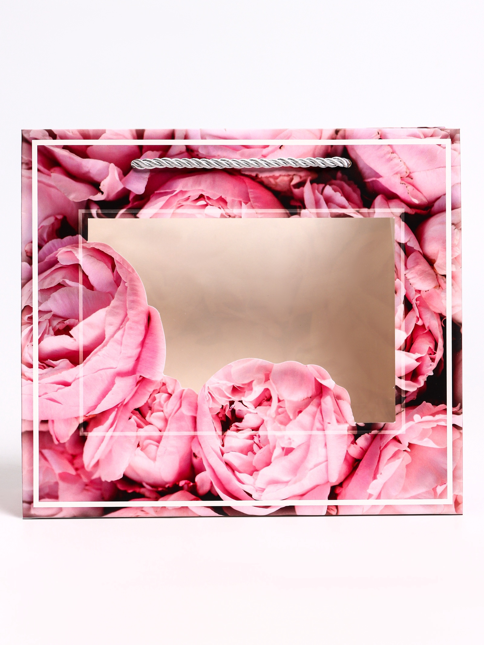 Пакет подарочный UPAK LAND с окном Цветы 25 х 10 х 22 см - фото 3