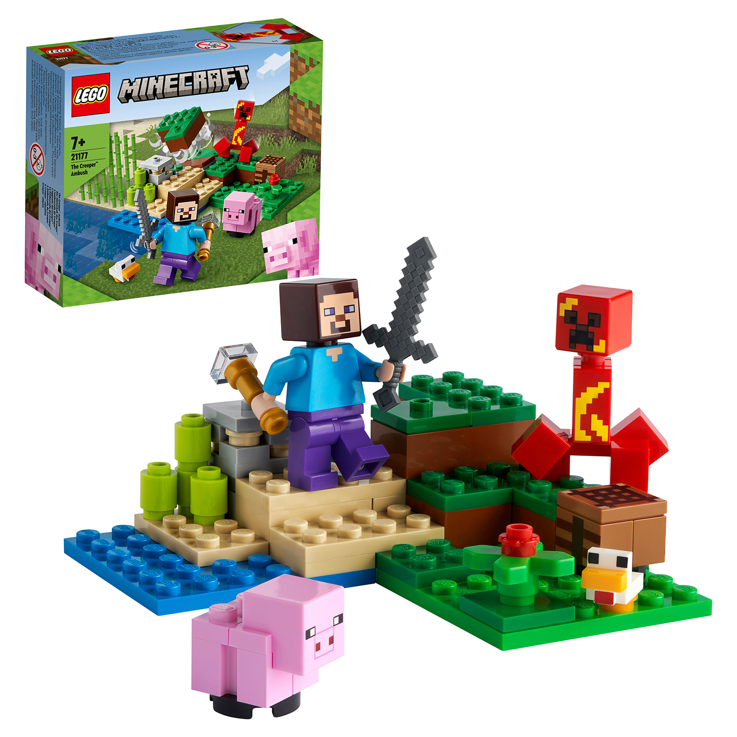 Конструктор LEGO Minecraft Засада Крипера 72 дет. - фото 1