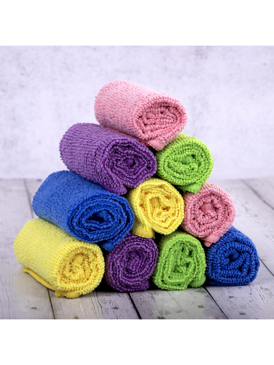 Салфетки для уборки Лайма универсальные из микрофибры 30х30см 10 шт - фото 14