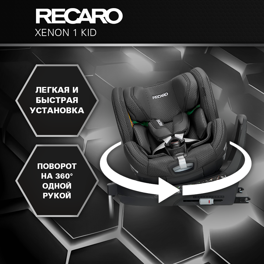Автокресло Recaro Xenon 1 KID Isofix 0+/1/2 (0-25 кг) черный - фото 2