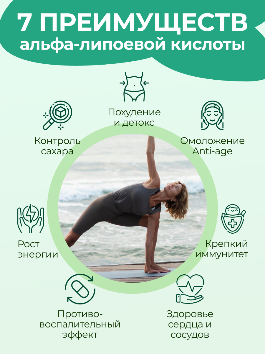 БАД MedCraft Альфа липоевая кислота для похудения и энергии - фото 5