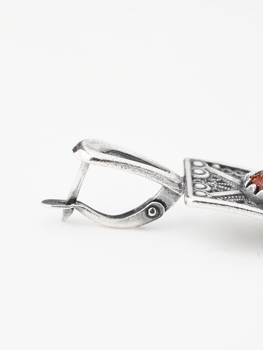 Серьги Shine and Beauty 80878-13-с-авантюринкорич - фото 4