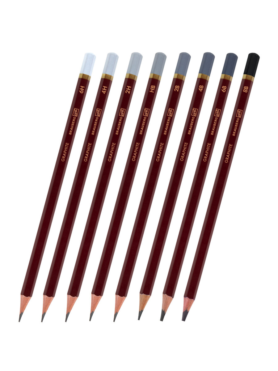 Карандаши чернографитные Brauberg 8 шт. - фото 5