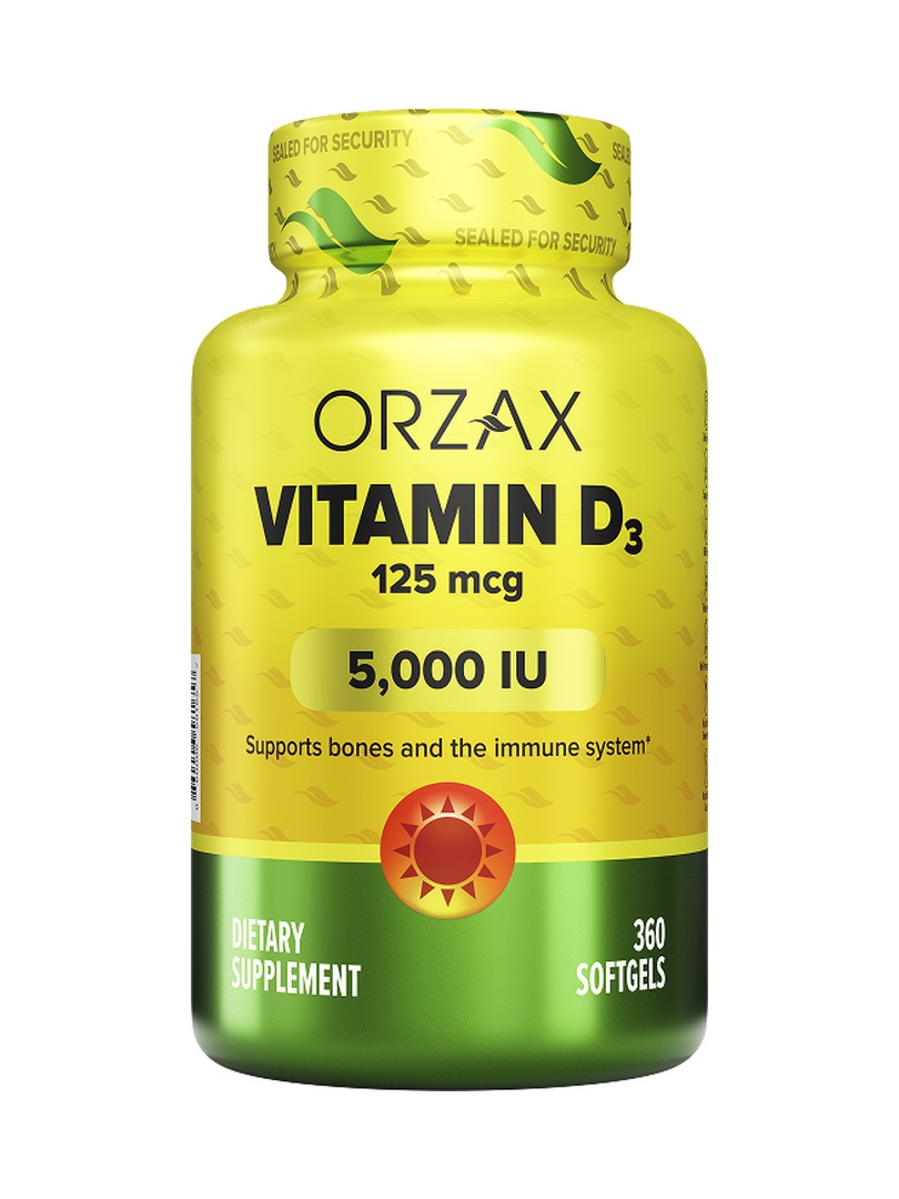 Витамин D3 ORZAX Vitamin D3 360 капсул - фото 1