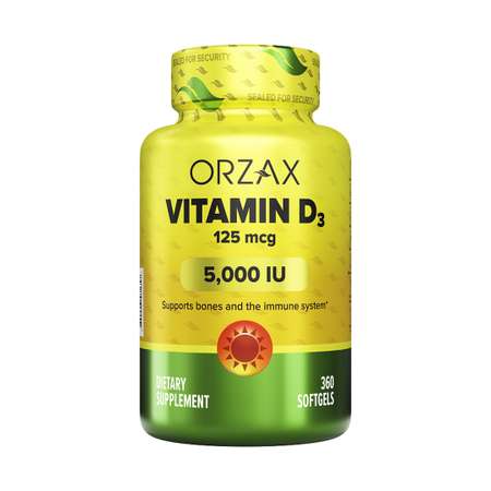 Витамин D3 ORZAX Vitamin D3 360 капсул