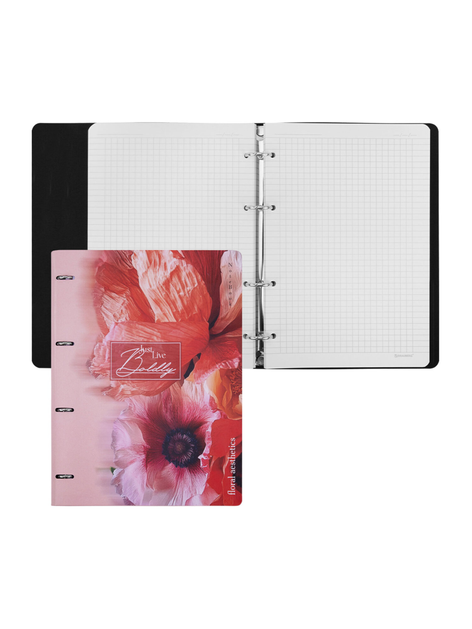 Тетрадь со сменным блоком Brauberg клетка 120 лист. - фото 8