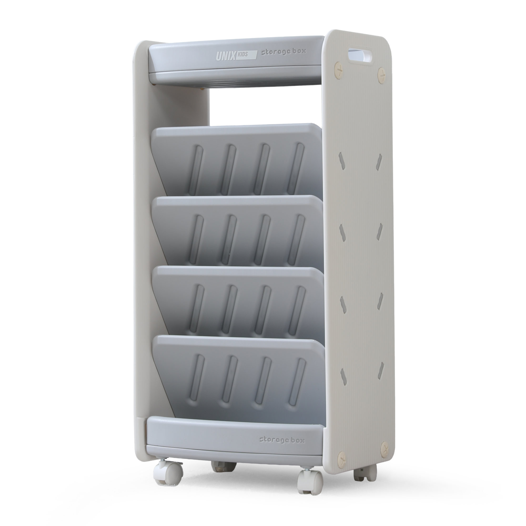 Стеллаж для книг UNIX Kids Storagebox 5 levels Grey - фото 24