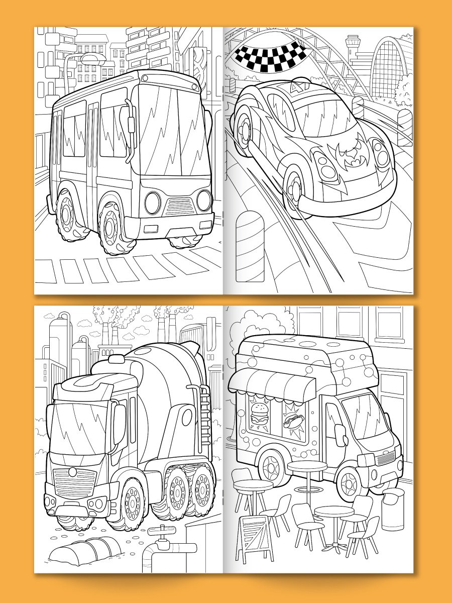 Раскраски Проф-Пресс с машинками. Набор из 4 шт. Гоночные машины Мегатачки Суперкары - фото 11